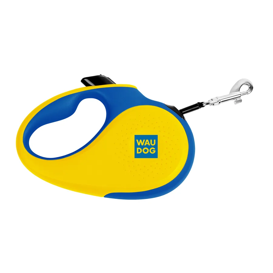 Повідець-рулетка WAUDOG R-leash S 5 м пластикова світловідбивна "Colors of freedom" до 15 кг