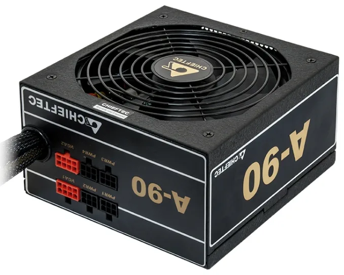 Блок живлення CHIEFTEC A-90  (650W), >90%, 140мм, 1xMB 24pin(20+4), 1xCPU 8pin(4+4), 3xMolex, 6xSATA, 2xPCIe 8pin(6+2), Modular