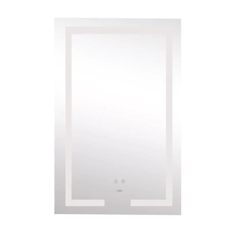 Дзеркало вертикальне Lidz KU1 з LED-підсвічуванням Touch антизапотіванням 500х800 мм алюміній/пластик