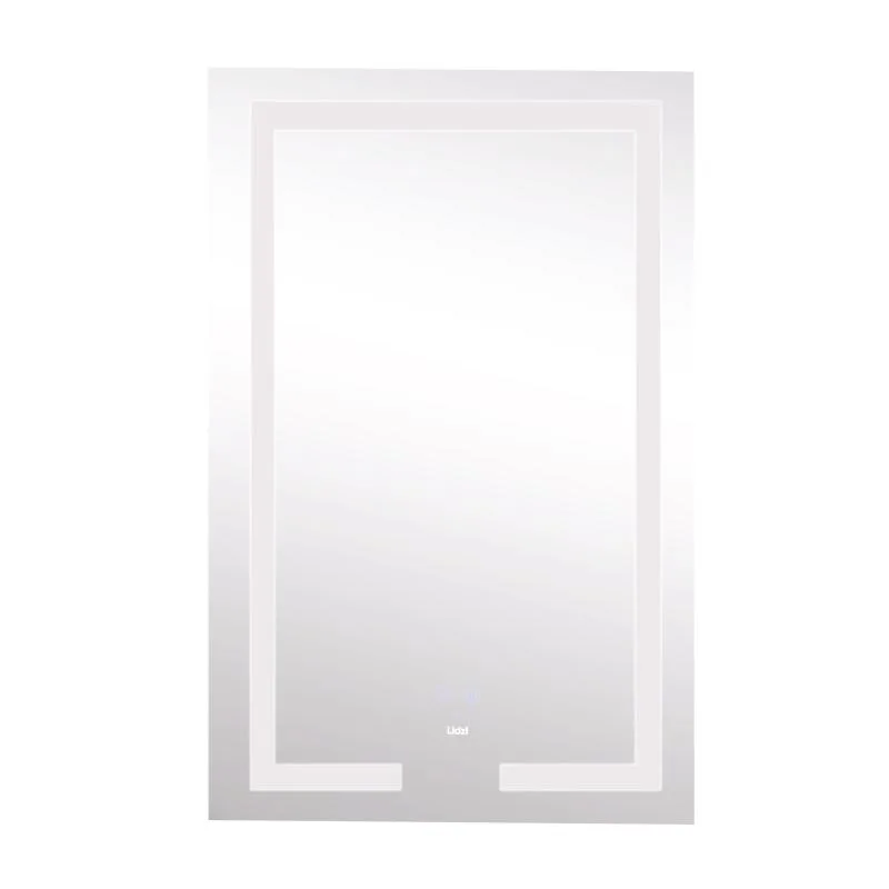 Дзеркало вертикальне Lidz KU1 з LED-підсвічуванням Touch антизапотіванням 500х800 мм алюміній/пластик