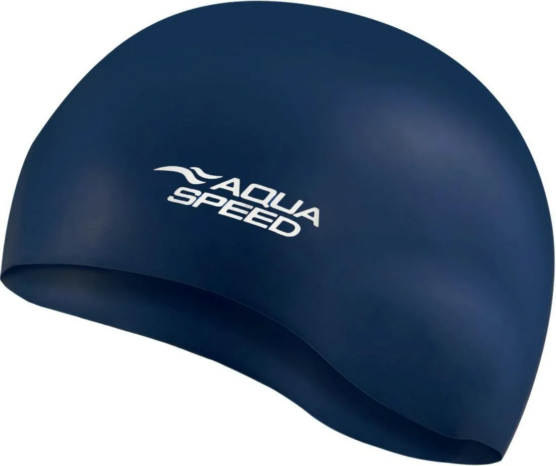 Шапка для плавання AQUA SPEED силікон OSFM темно-синя