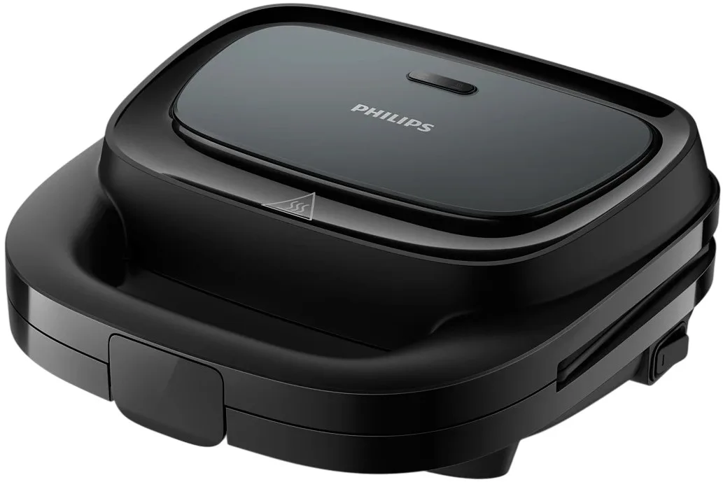 Вафельниця Philips 750 Вт пластик чорна антипригарне покриття 2 відділення
