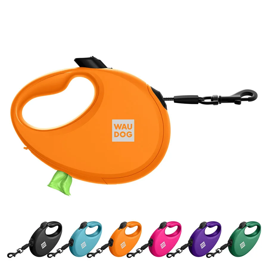 Повідець-рулетка WAUDOG R-leash S 3 м пластиковий помаранчевий