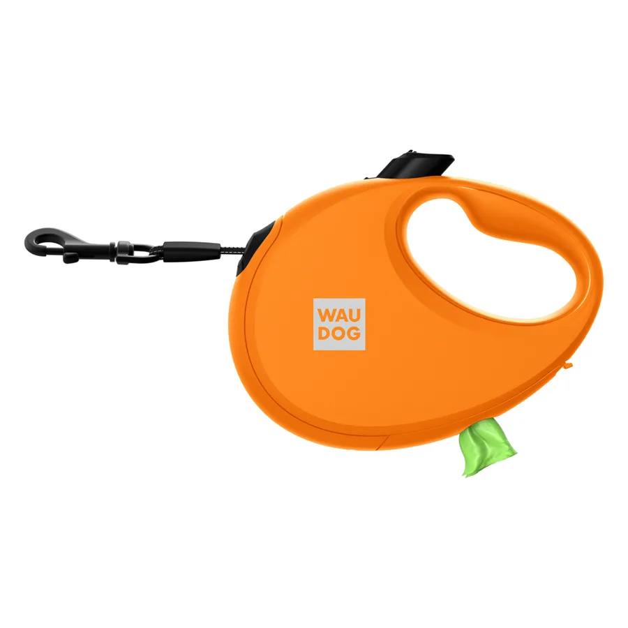 Повідець-рулетка WAUDOG R-leash S 3 м пластиковий помаранчевий