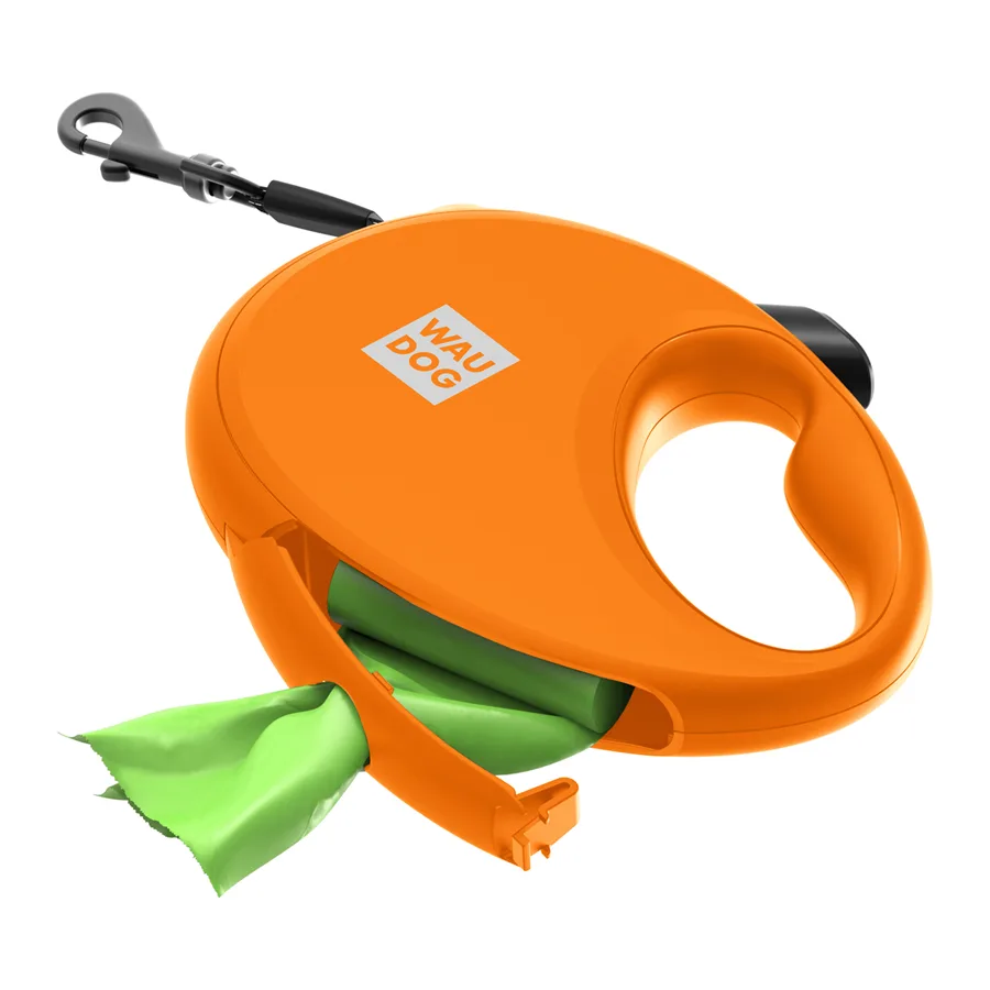 Повідець-рулетка WAUDOG R-leash S 3 м пластиковий помаранчевий