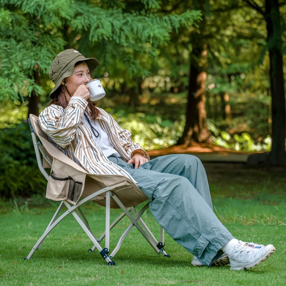 Стілець складаний Naturehike вуглецева сталь 64х64х73 см хакі