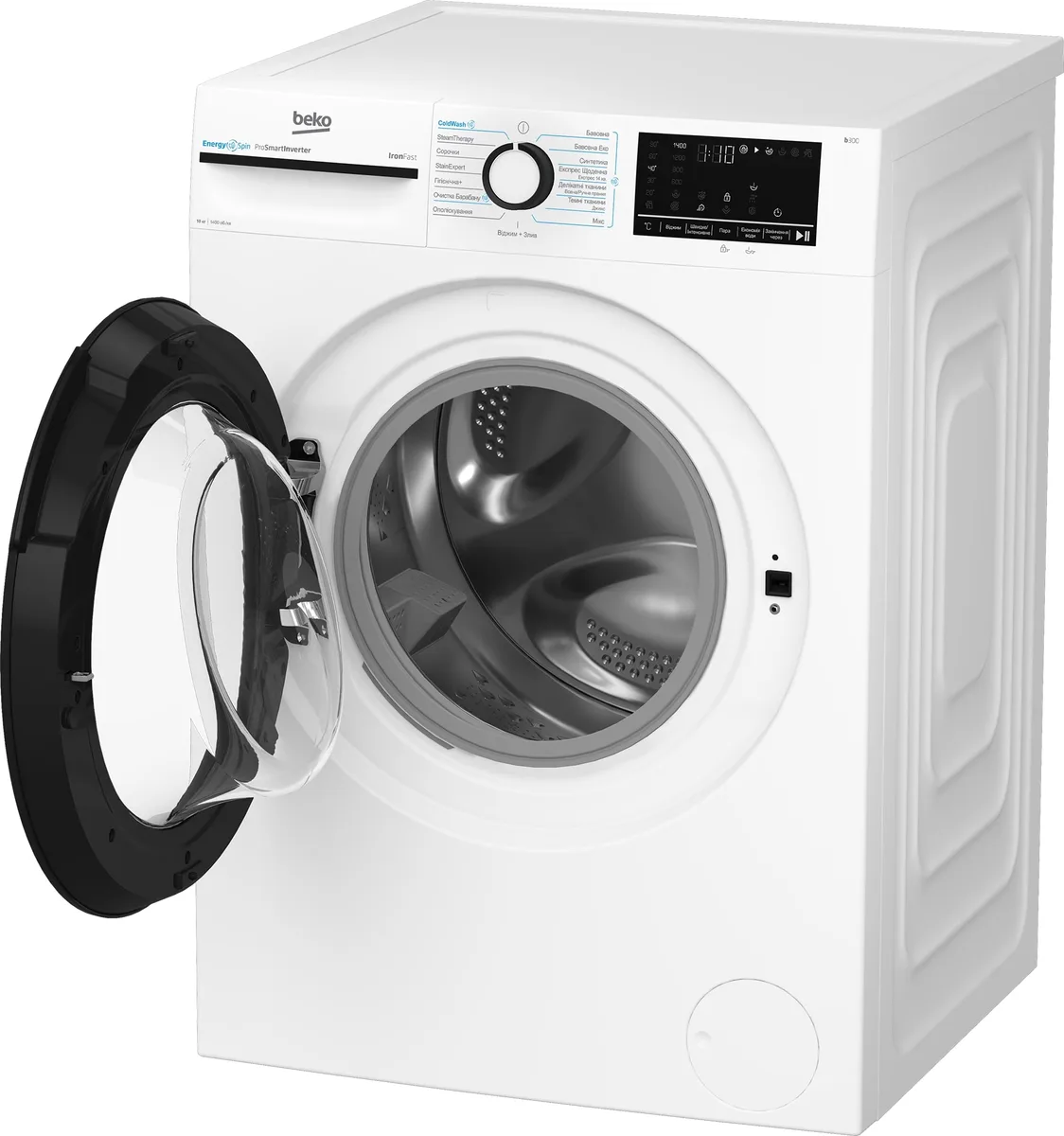 Пральна машина Beko з фронтальним завантаженням, 10 кг, 1400 об/хв, клас енергоефективності A+++, ширина 58 см, з дисплеєм, інверт