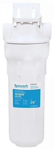 Фільтр для води Ecosoft 10", з'єднання 3/4, з картриджем з поліпропілену.