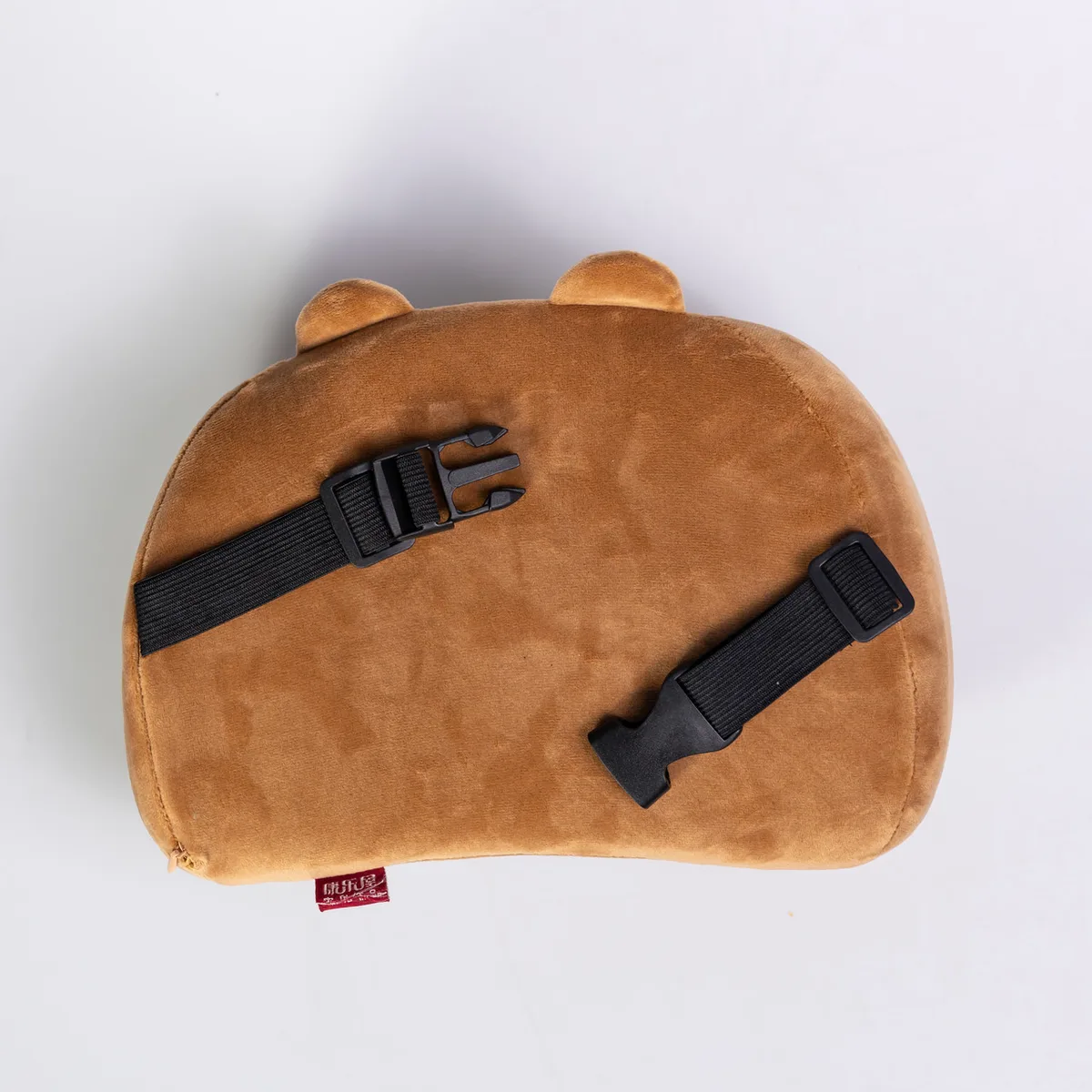 Подушка Cookie Bear велюр 27х20х12 см коричнева ортопедична для подорожей