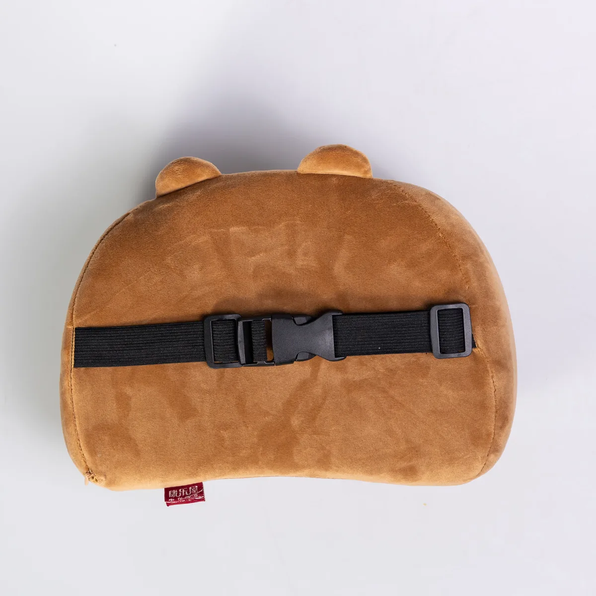 Подушка Cookie Bear велюр 27х20х12 см коричнева ортопедична для подорожей