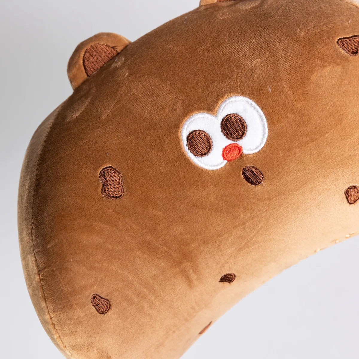 Подушка Cookie Bear велюр 27х20х12 см коричнева ортопедична для подорожей