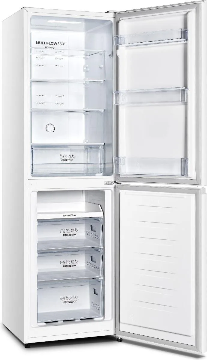 Холодильник Gorenje з нижньою морозильною камерою, 182x55x55 см, 2 двері, об'єм 171(80) л, клас енергозбереження А+, NoFrost Plus,