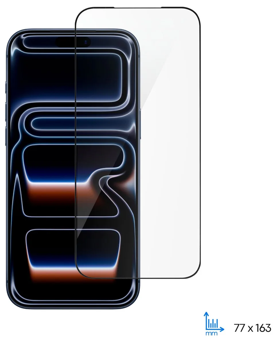 Захисне скло 2E для iPhone 17Pro Max(6.9), 2.5D FCFG, (1 Pack), чорна рамка