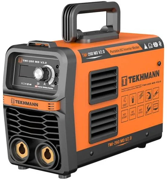 Інверторний зварювальний апарат Tekhmann TWI-260 MD v2.0, 140А, 5.8кВа, 170-270В, вага 4кг.
