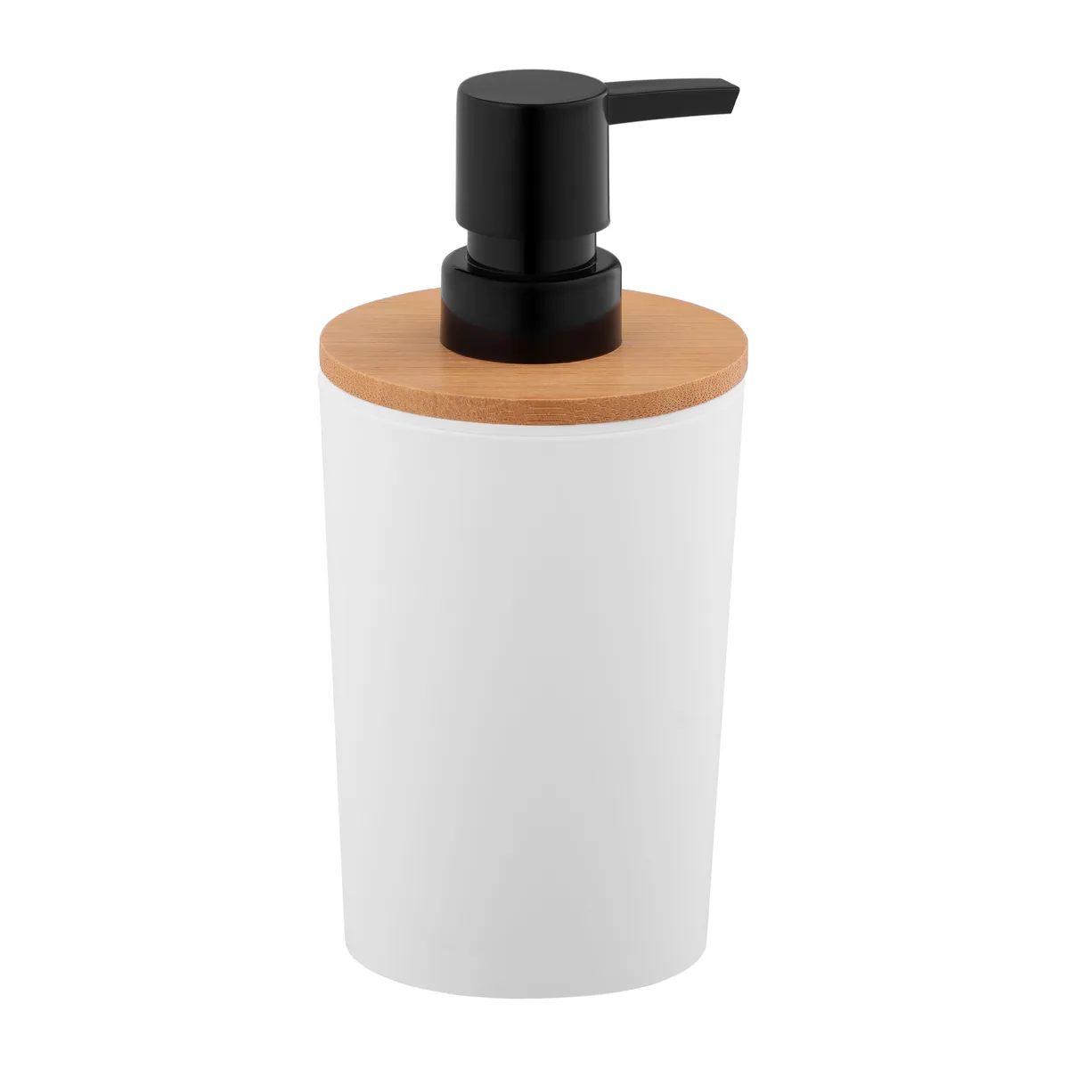 Дозатор для жидкого мыла ARDESTO Minimalism 380 мл, полипропилен, бамбук, белый
