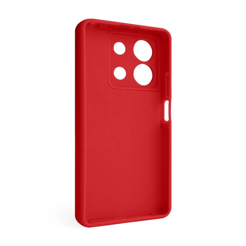 Силиконовый чехол красный для Xiaomi Redmi Note 13 5G, накладка с закрытым низом.