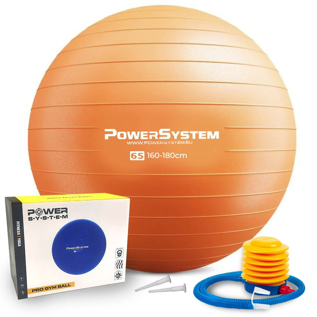 М'яч для фітнесу Active Point PVC 65 см Помаранчевий