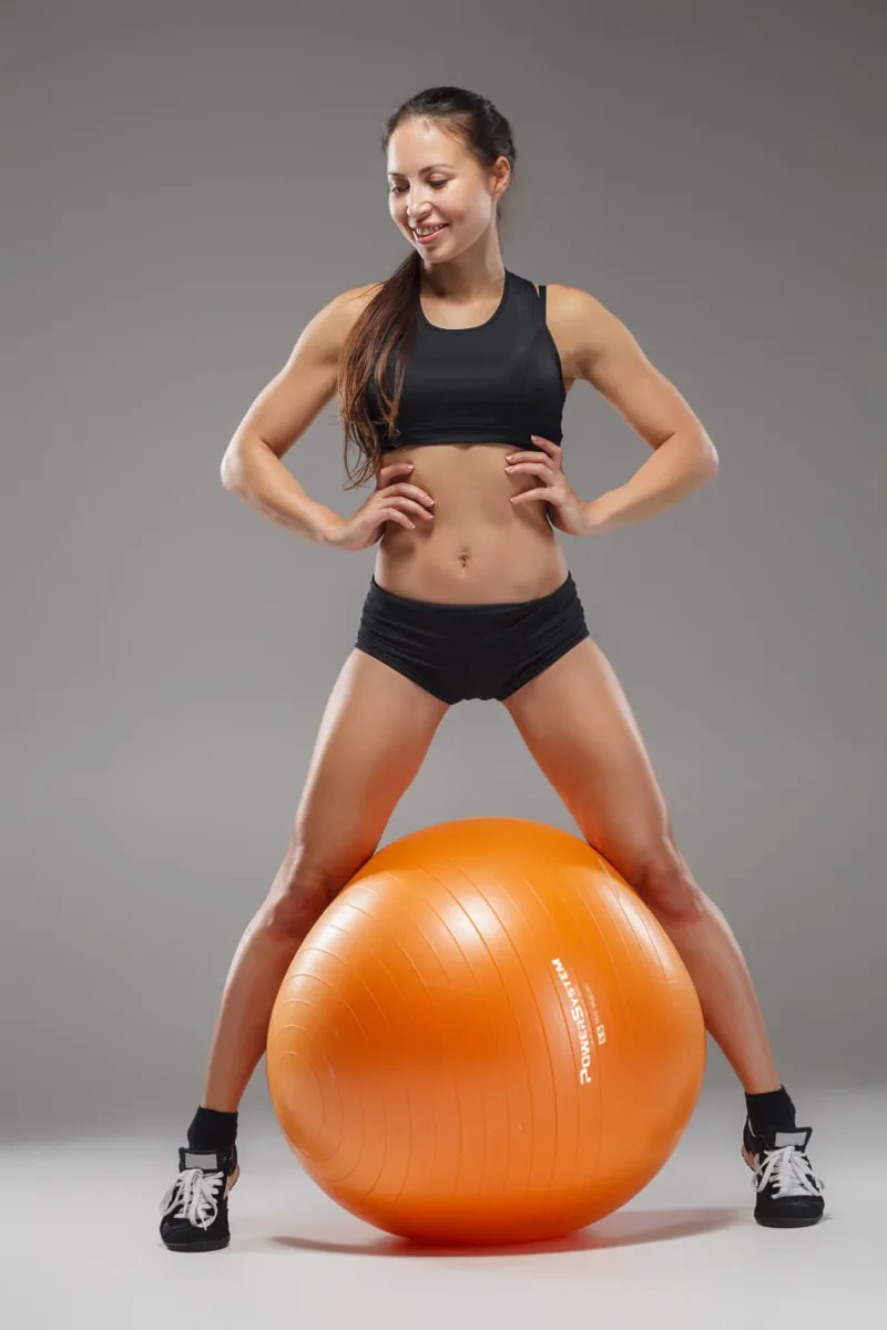 М'яч для фітнесу Active Point PVC 65 см Помаранчевий