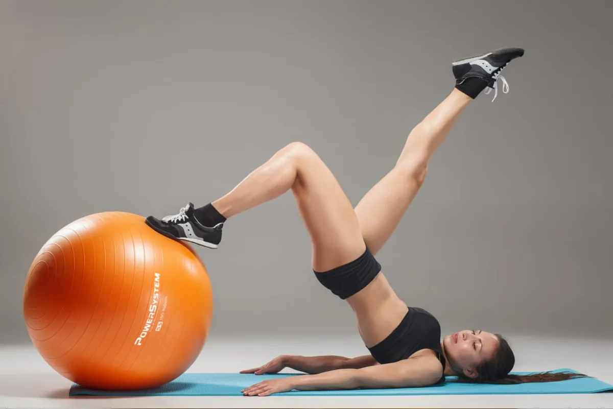М'яч для фітнесу Active Point PVC 65 см Помаранчевий