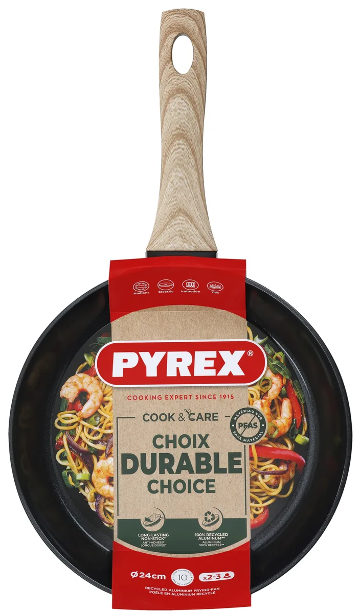Сковорода Pyrex алюмінієва 24 см класична антипригарна