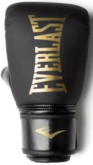 Боксерські рукавиці Everlast поліуретан S/M чорні золоті