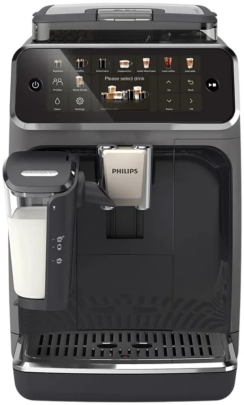 Кавоварка Philips Series 5500, 1.8л, для зернової та меленої кави, автоматичне приготування капучино, сенсорний дисплей, 22 авторс