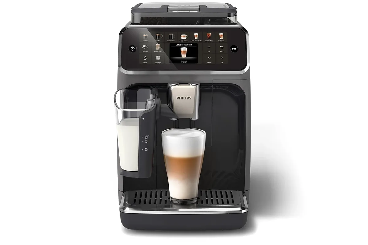 Кавоварка Philips Series 5500, 1.8л, для зернової та меленої кави, автоматичне приготування капучино, сенсорний дисплей, 22 авторс