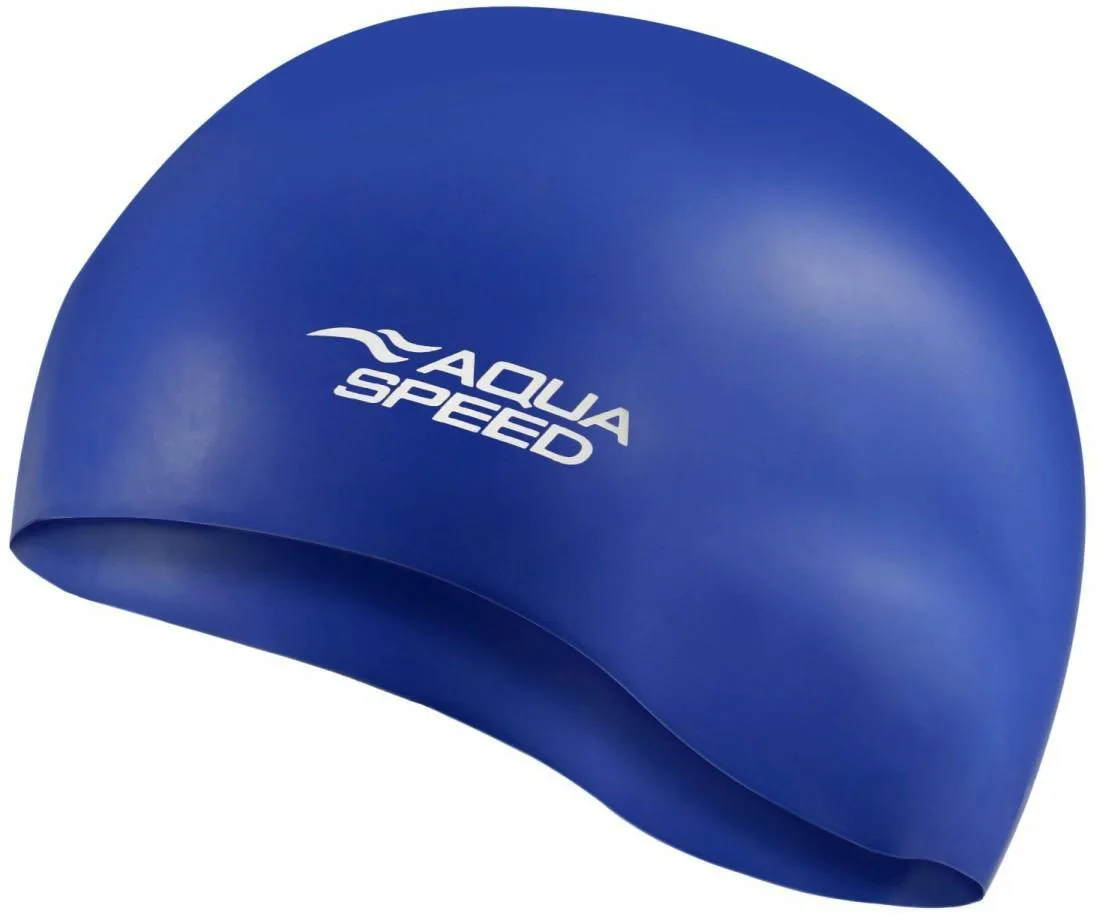 Шапка для плавания AQUA SPEED силикон OSFM синяя
