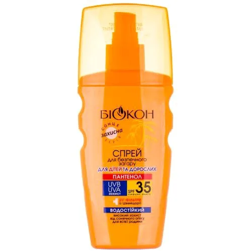 Сонцезахисний спрей Біокон SPF-35 160 мл для дітей та дорослих