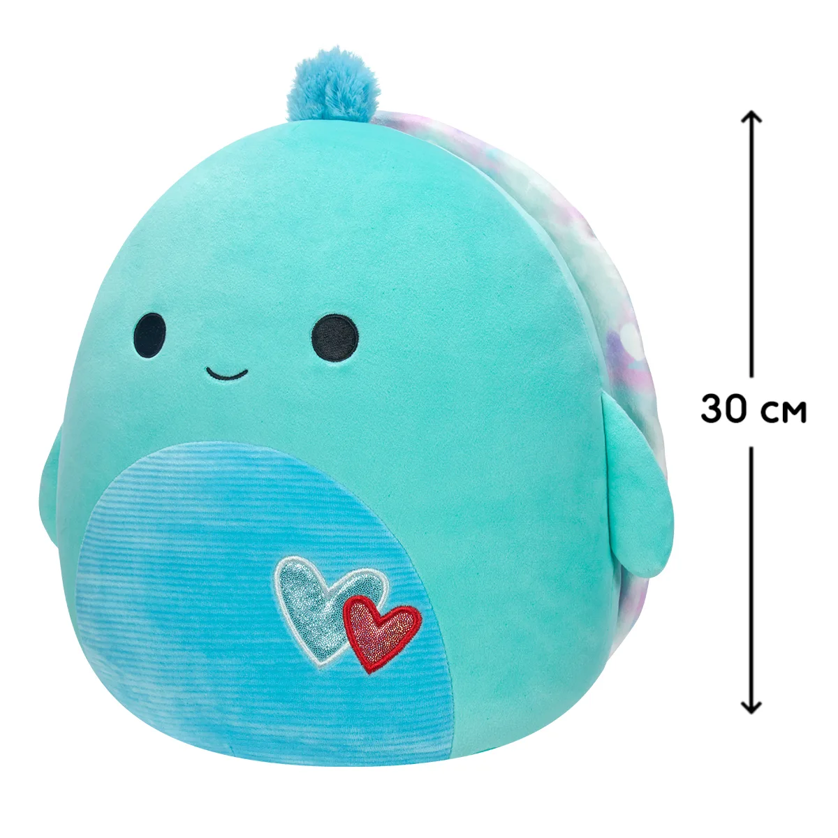 М'яка іграшка Squishmallows поліестер 30 см зелена Черепаха Каскад