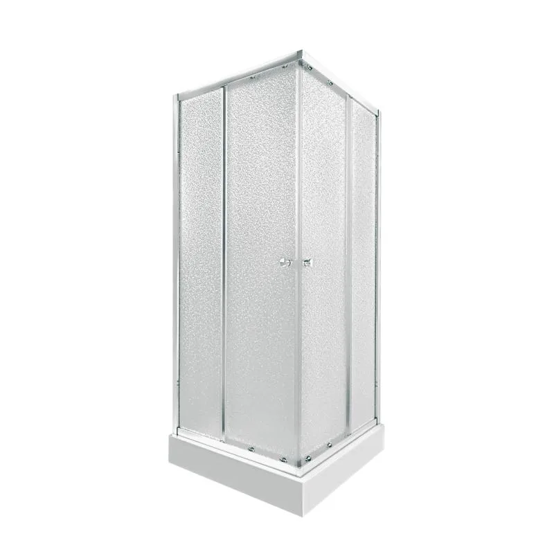 Душевая кабина Qtap Presto 80x80 см матовое стекло хром квадратная раздвижная