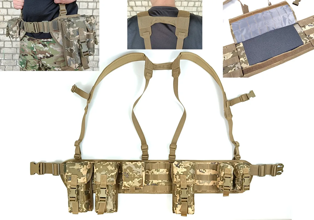 Розвантажувальний пояс тактичний Palianytsia Advanced Cordura 1050 EasyFit піксель ЗСУ MM-14