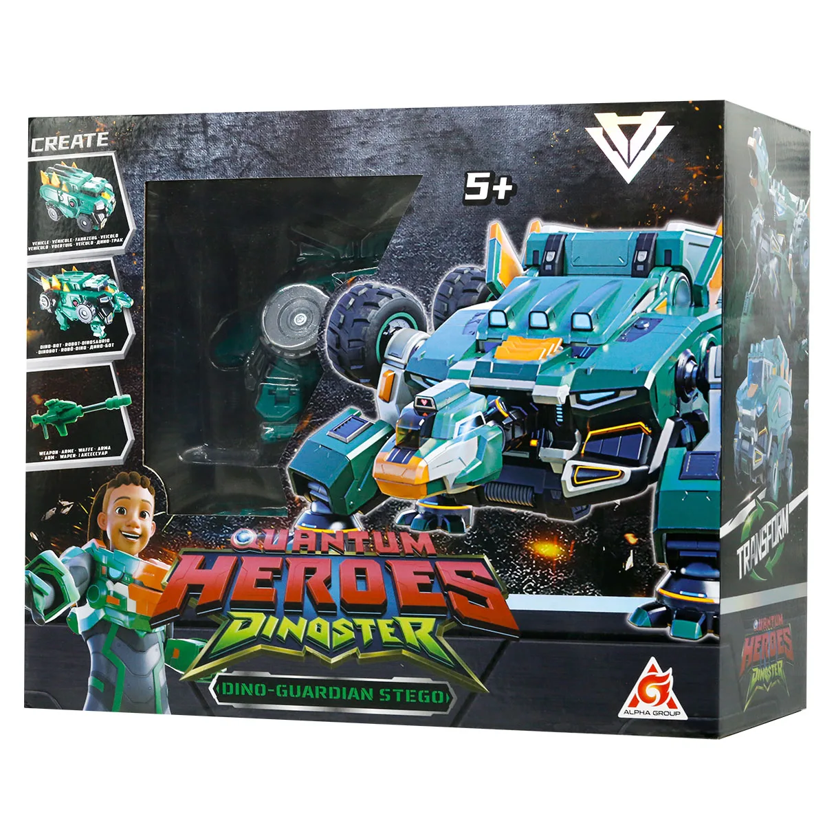 Динозавр-трансформер Dinoster пластик 13х19х11,5 см