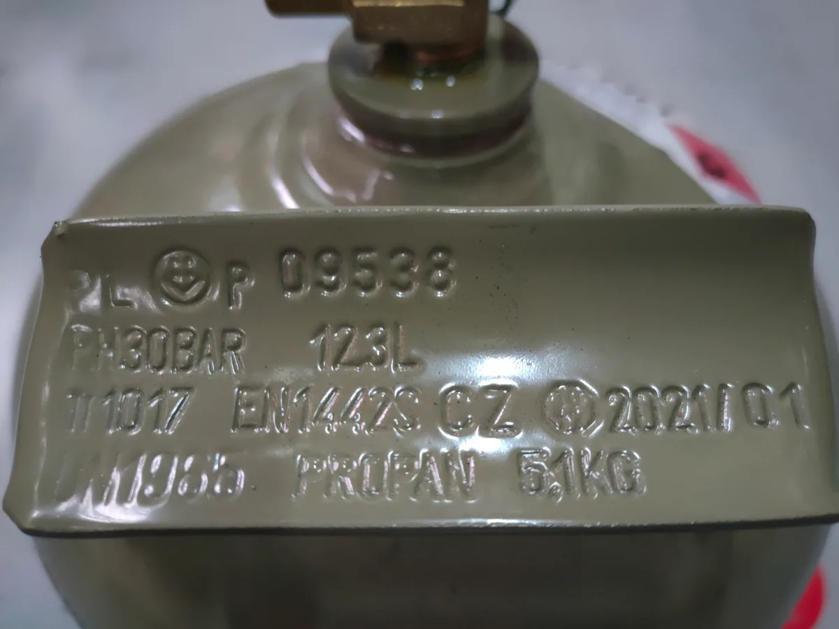 Балон газовий AluGas метал 12л оливково-сірий