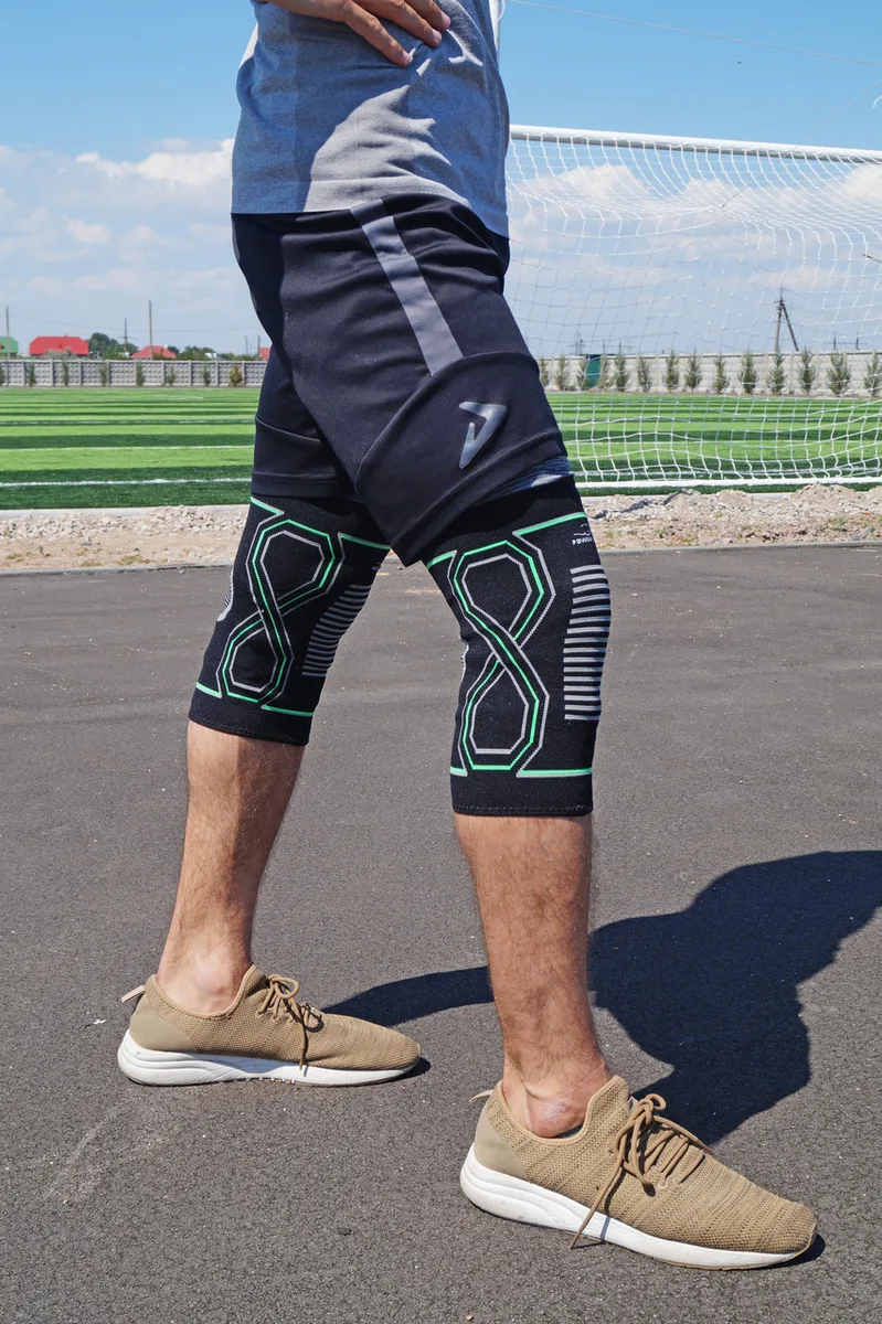 Наколінники Active Point бавовна L/XL чорні зелені
