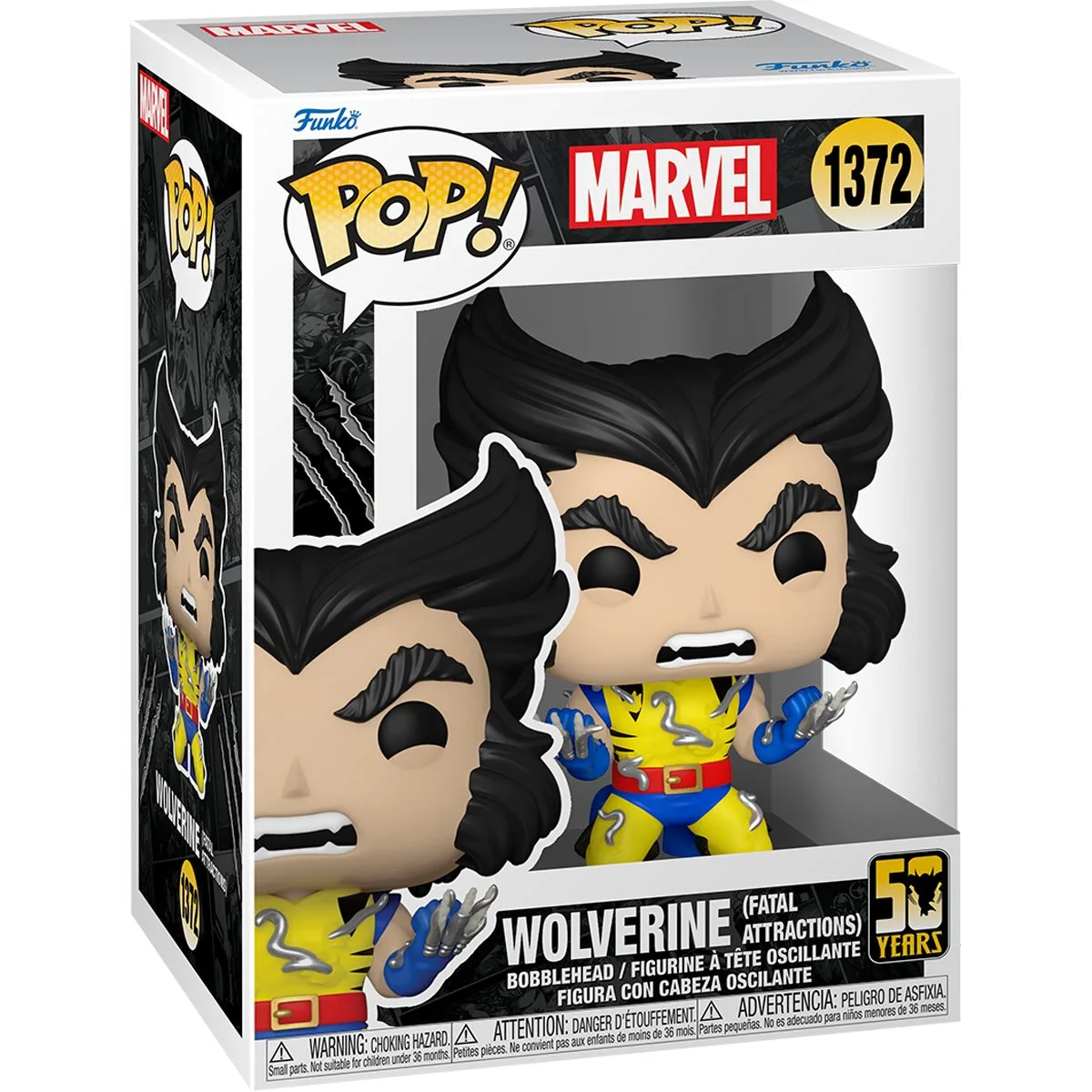 Фигурка Funko POP Marvel: Wolverine 50th - Ultimate Wolverine с Адамантиевым костюмом.