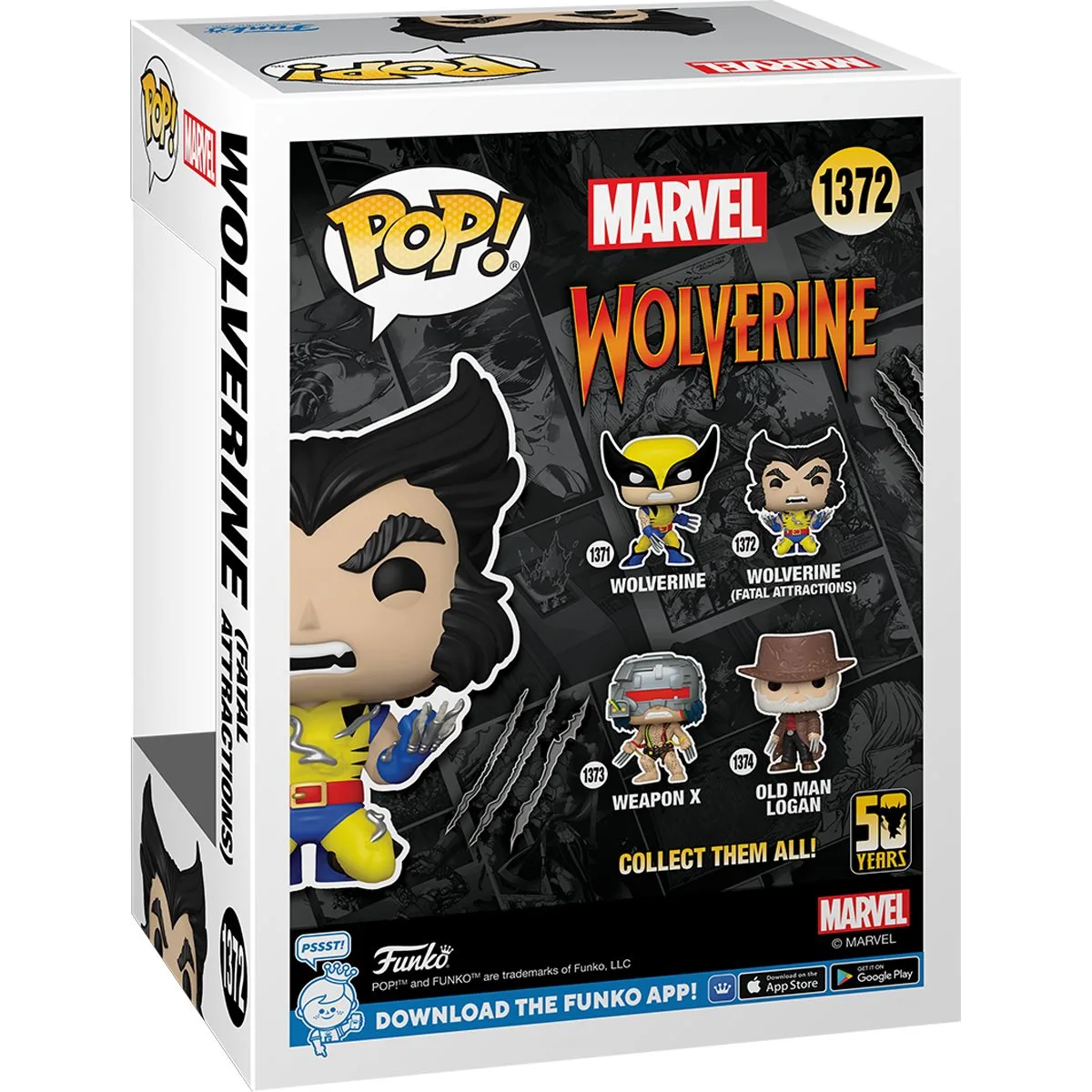 Фигурка Funko POP Marvel: Wolverine 50th - Ultimate Wolverine с Адамантиевым костюмом.