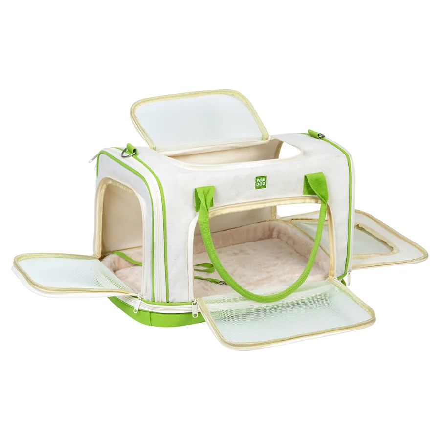 Сумка-переноска WAUDOG Relax Eco 47x28x30 см бавовна для котів та собак до 8 кг