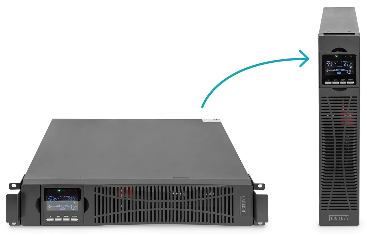 Силовий блок ДБЖ DIGITUS 10kVA/10kW, RTU2, LCD, RS232, USB, Hardwire In/Out