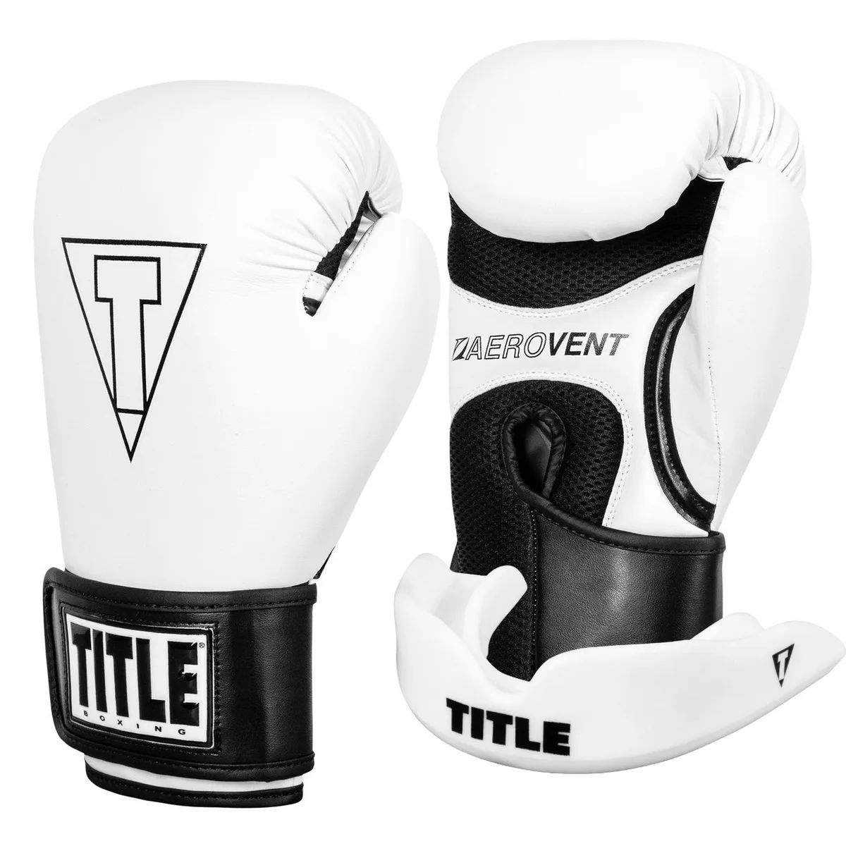 Боксерські рукавиці TITLE Boxing Vegan 12 oz Білий/Чорний