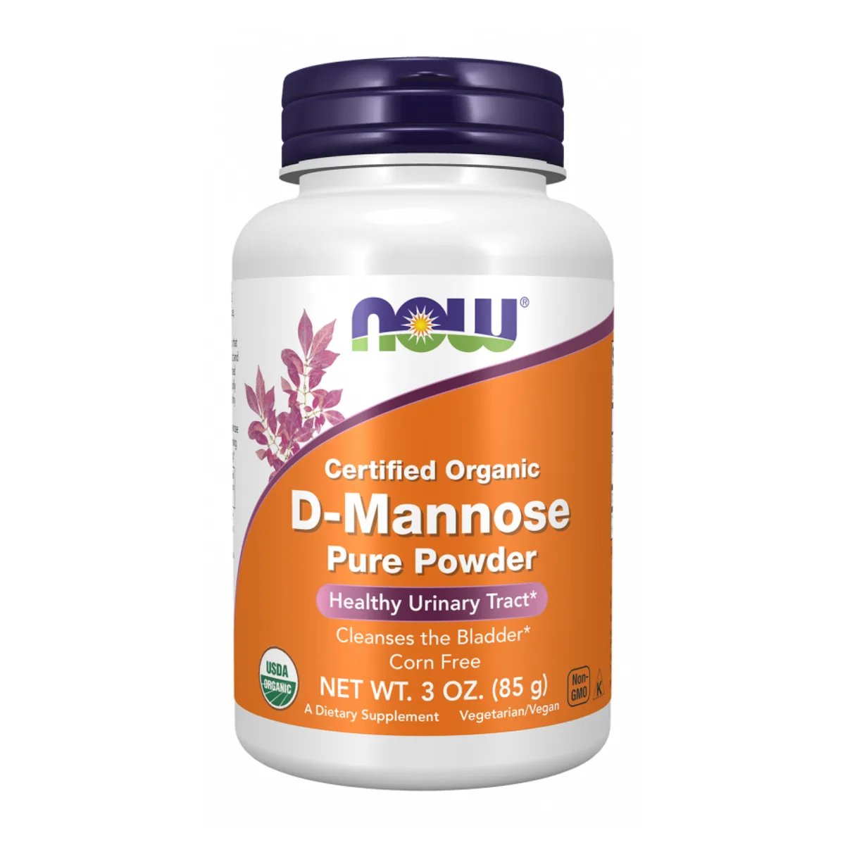 D-Mannose Organic Pure Powder Now Foods 85g Пищевая добавка для здоровья мочевыводящих путей