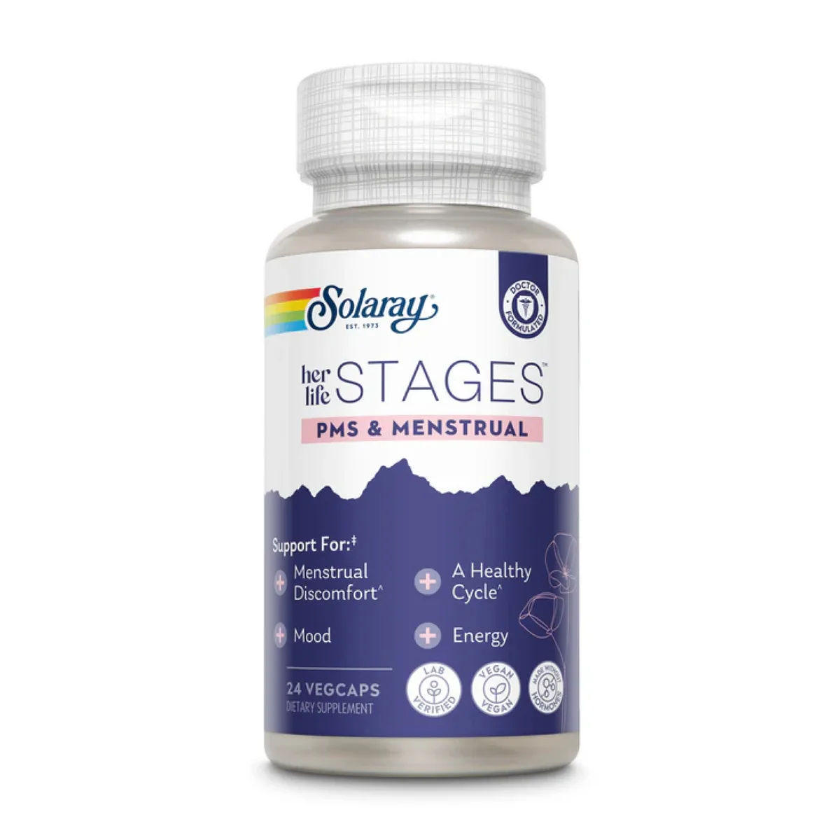 Витамины Solaray Womens Health Menstruation 24 vcaps вегетарианские для женского здоровья