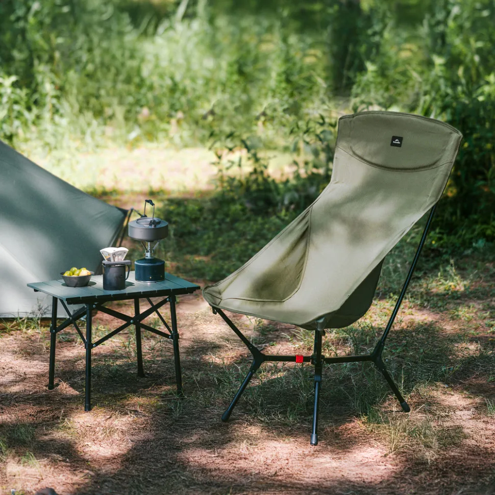 Стілець складаний ультралегкий Naturehike алюміній L сірий
