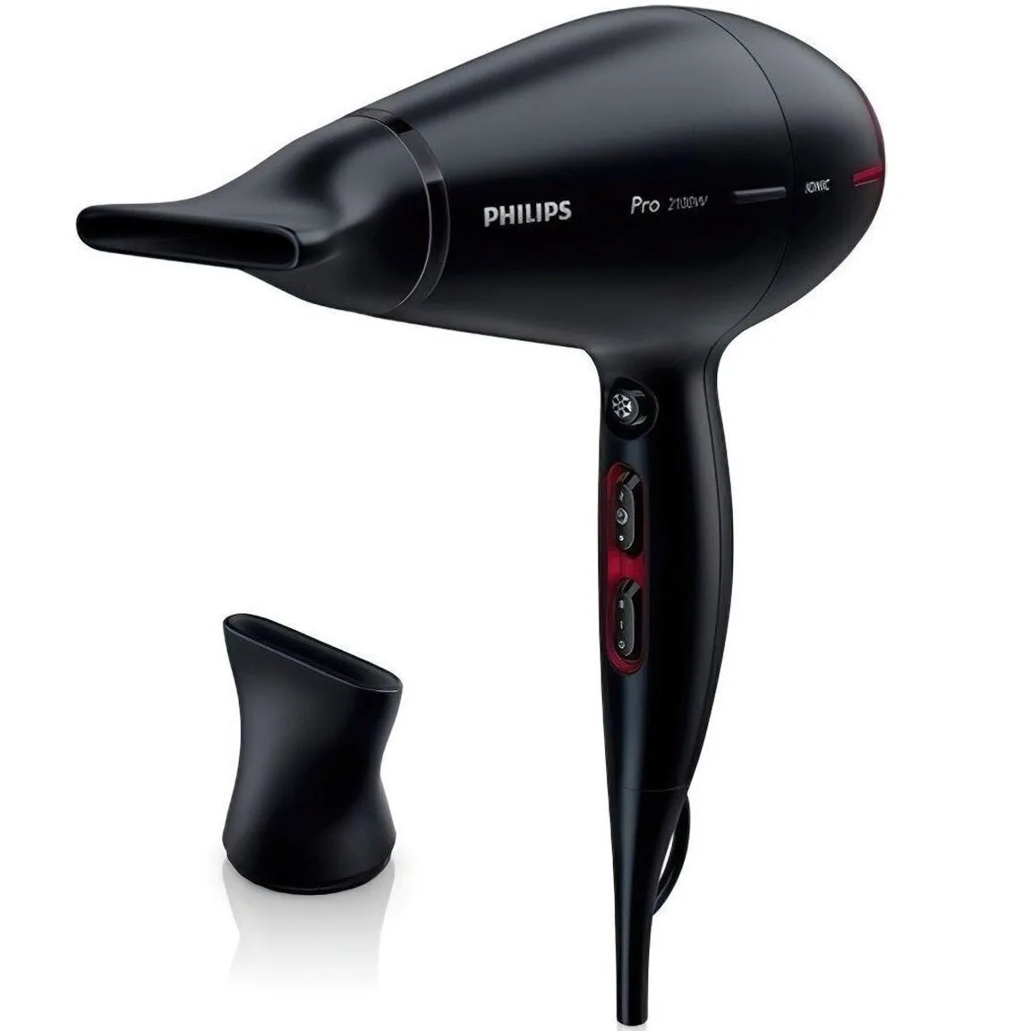 Фен Philips Expert, 2100 Вт, 3 швидкості, іонізація, холодний обдув, чорний.