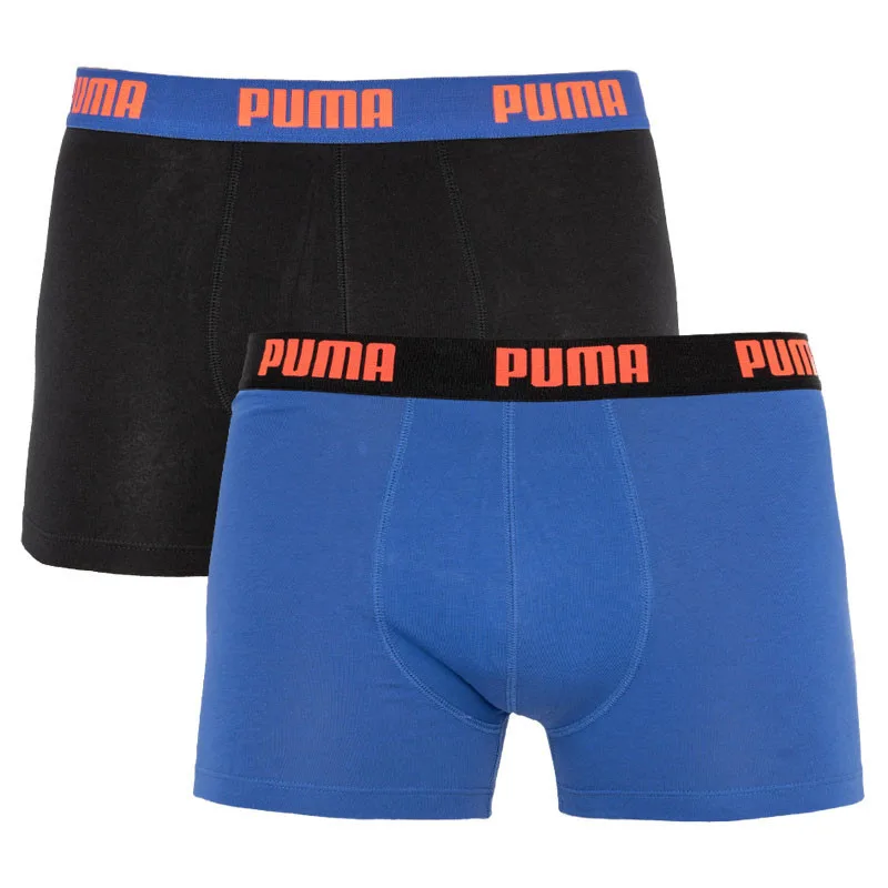 Труси-боксери Puma бавовна S чорний синій 2 пари