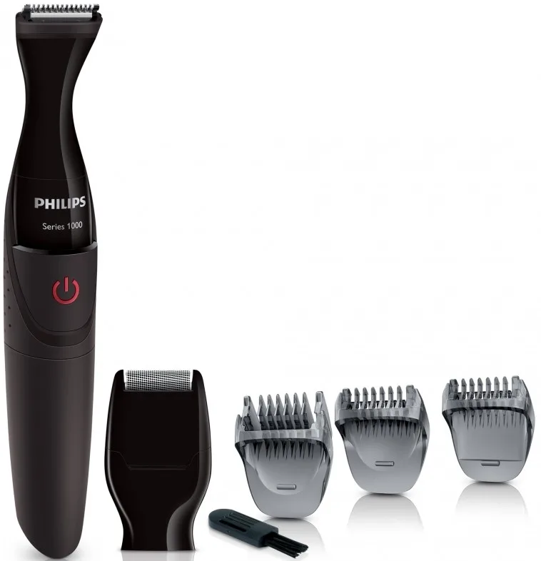 Тример Philips Multigroom Series 1000 4 насадки AA сталь чорний