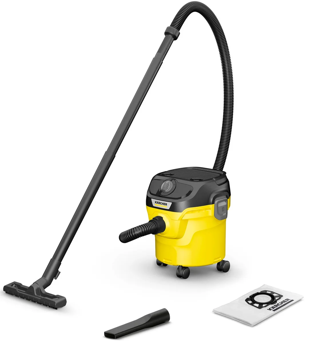 Професійний пилосос Karcher KWD 1 W V-12/2/18 потужністю 1000Вт з контейнером на 12л та вагою 3.58кг.