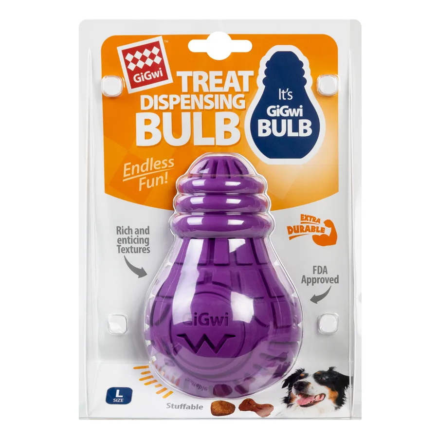 Іграшка для собак GiGwi Bulb Rubber L 13х9 см гума фіолетова