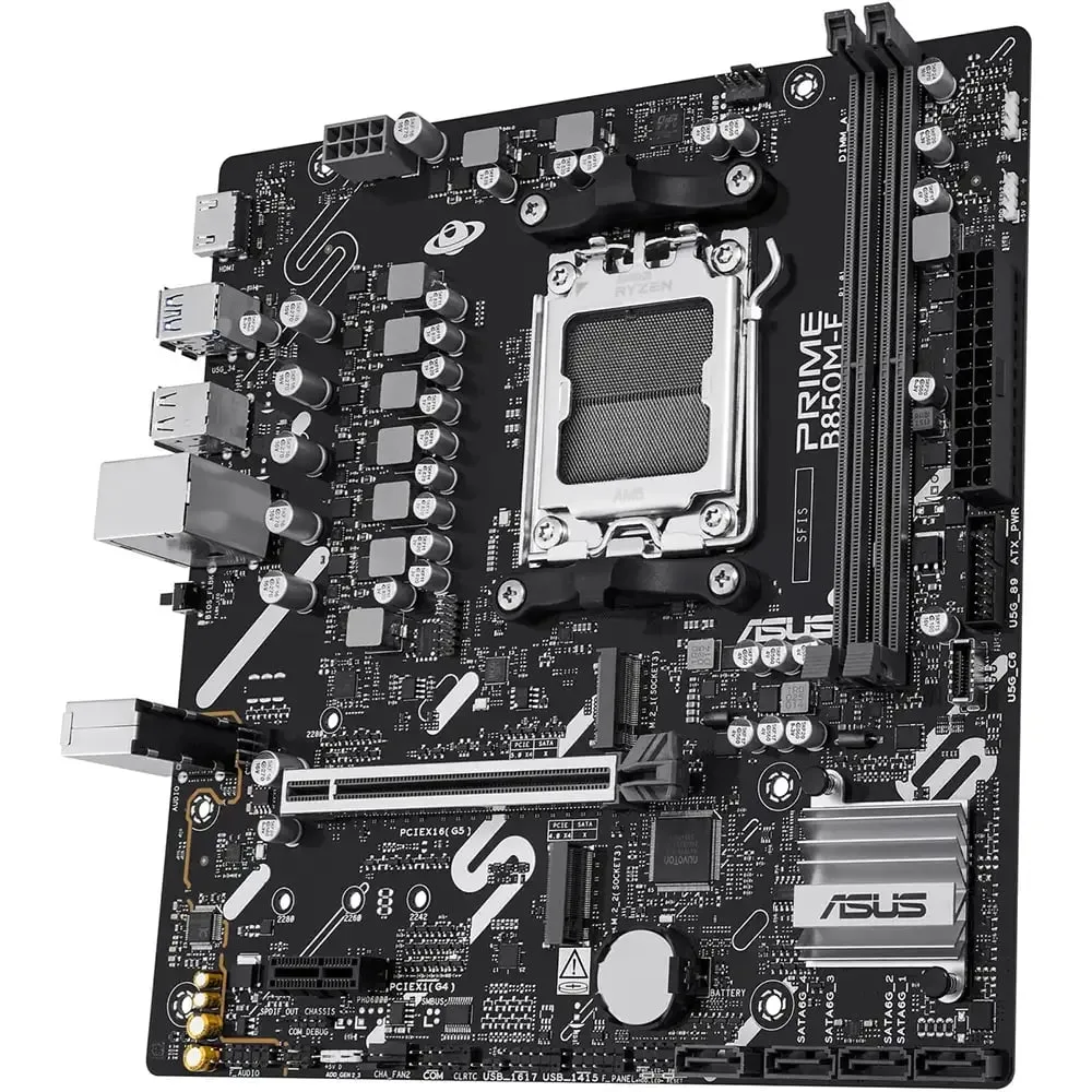 Материнcька плата ASUS PRIME B850M-F sAM5 B850 2xDDR5 M.2 HDMI Wi-Fi BT mATX