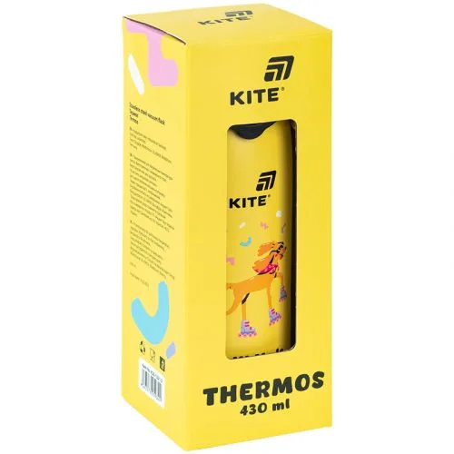 Термос з кнопкою Kite 430 мл із нержавіючої сталі для гарячих та холодних напоїв.
